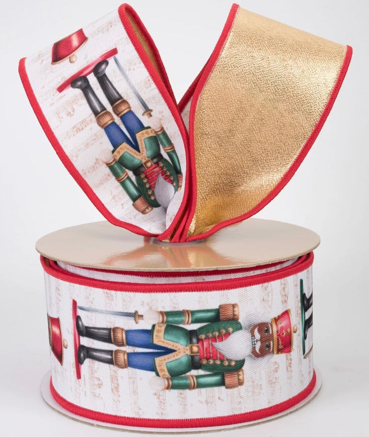 2.5" Double Sided Fused Nutcracker Ribbon (10 Yards)