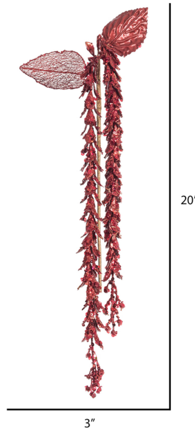 Pearl Hanging Lupin Artificial Christmas Spray