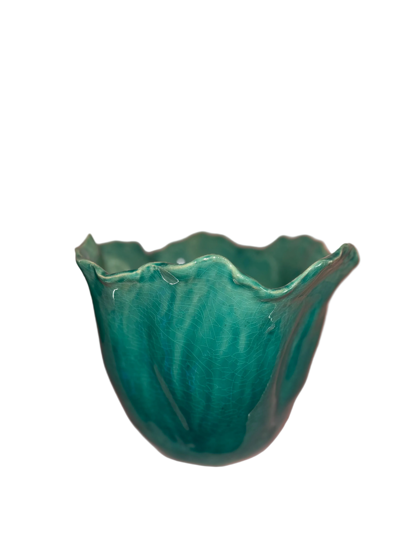 Teal Ceramic Planter