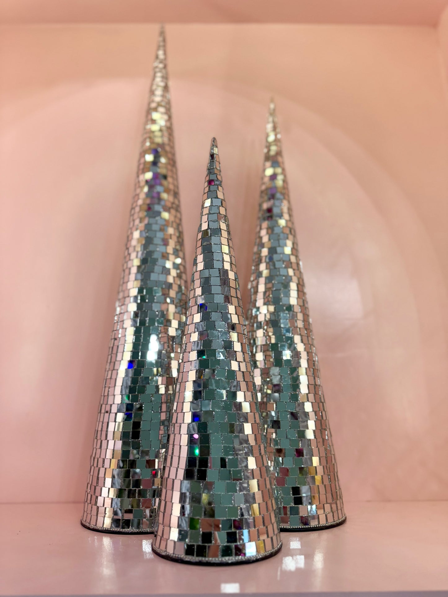 Luminous Mirror Ball Trees-Set of 3