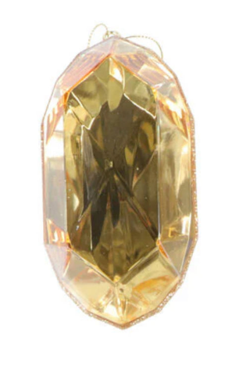 4-5” Gold Acrylic Precious Gem Ornaments