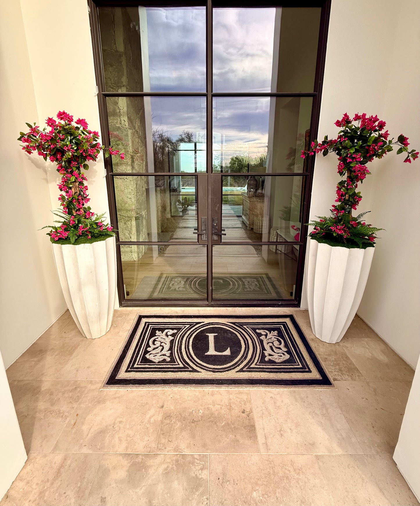 4” UV Artificial Spiral Bougainvillea Trees