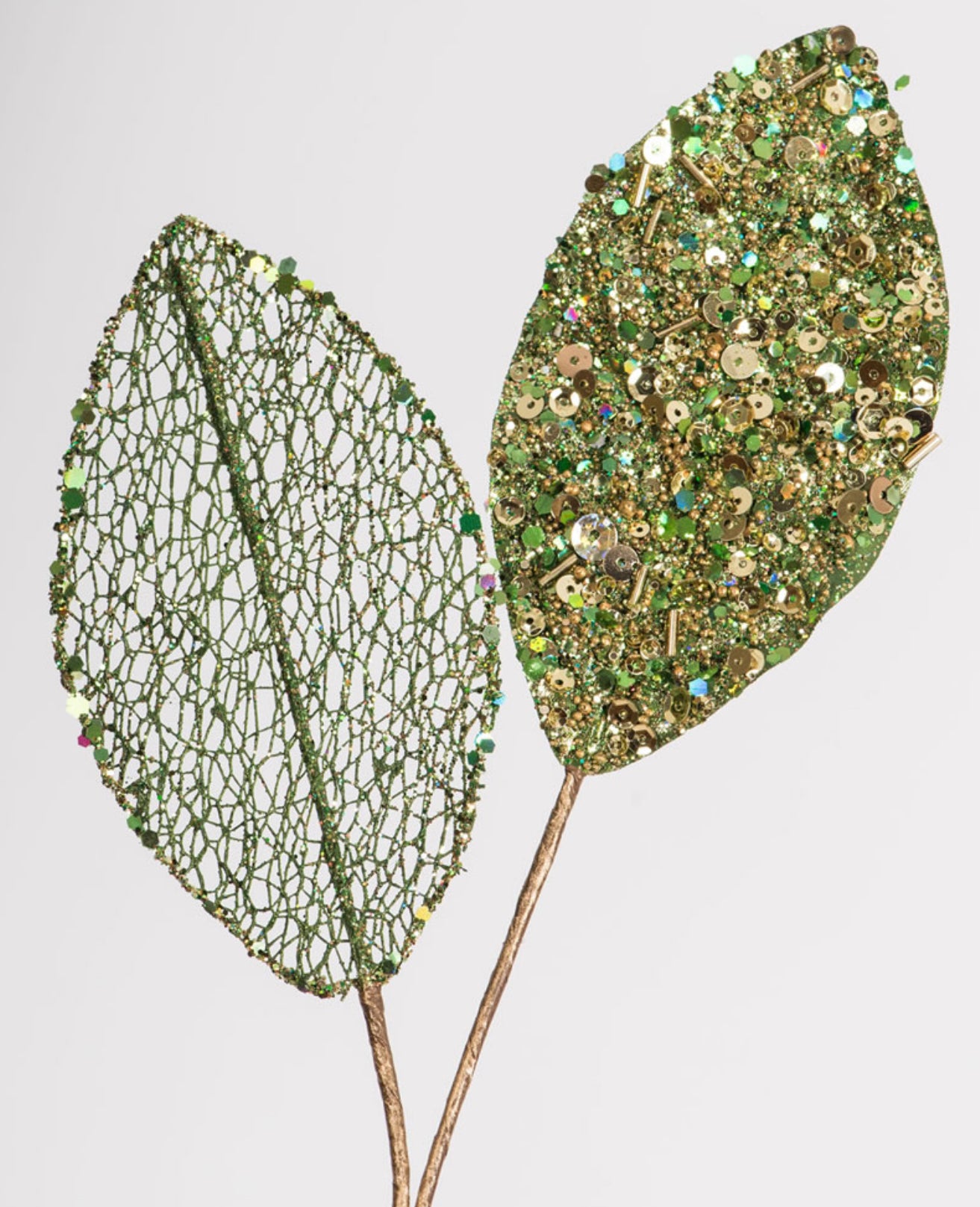 20" Green Mesh Apple Leaf Artificial Christmas Spray