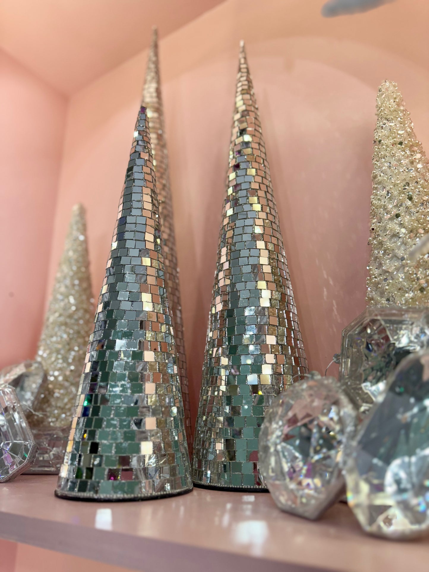 Luminous Mirror Ball Trees-Set of 3