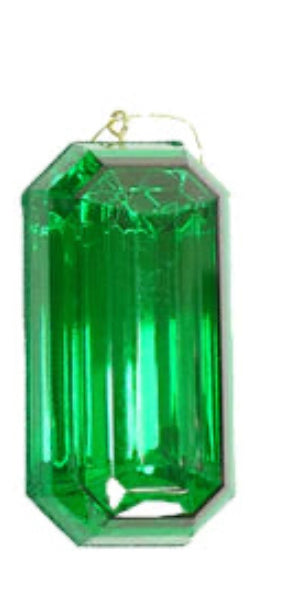 4-5” Green Acrylic Precious Gem Ornaments