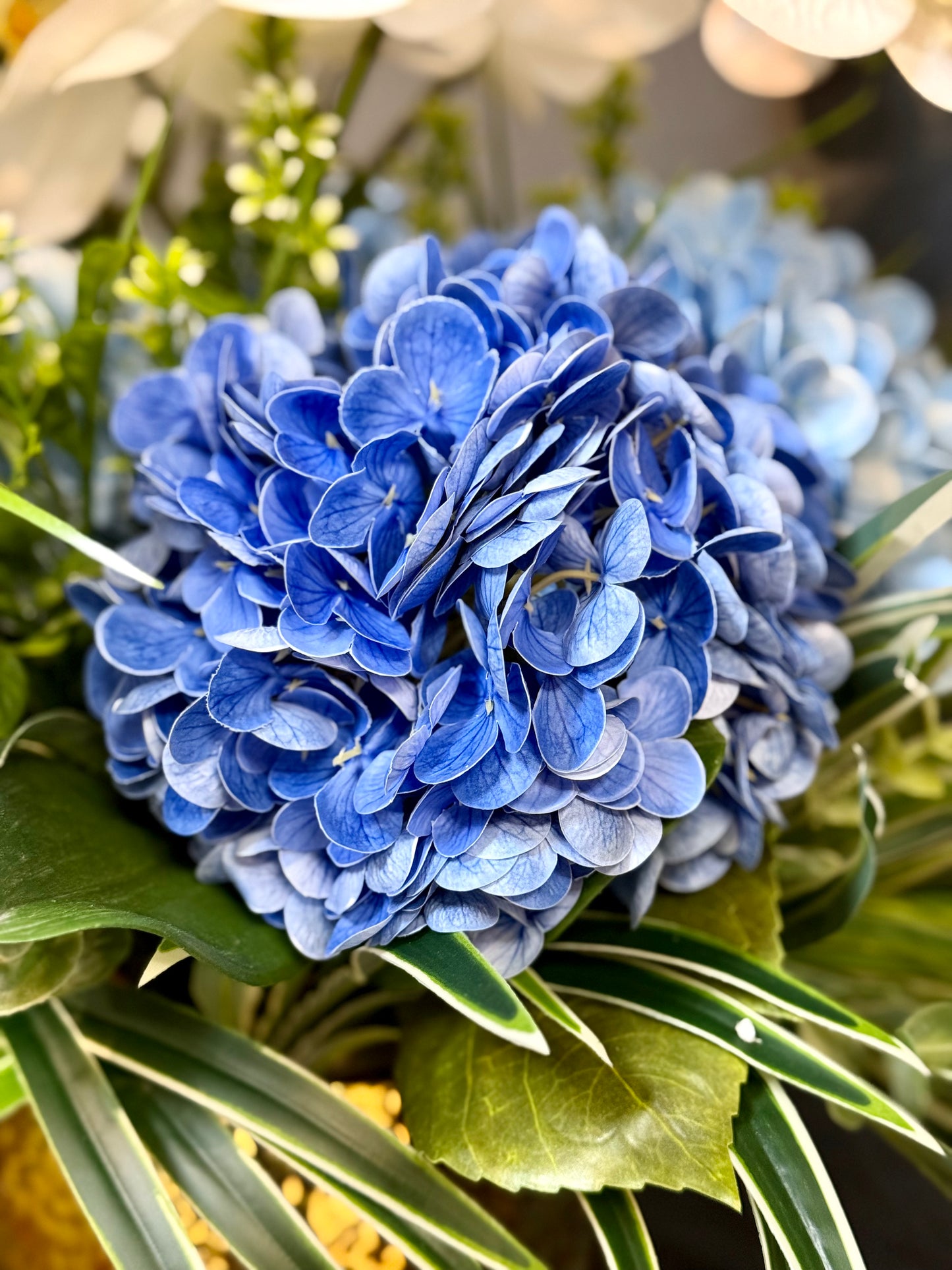 Magnificent Real Touch Orchid and Hydrangea Arrangement