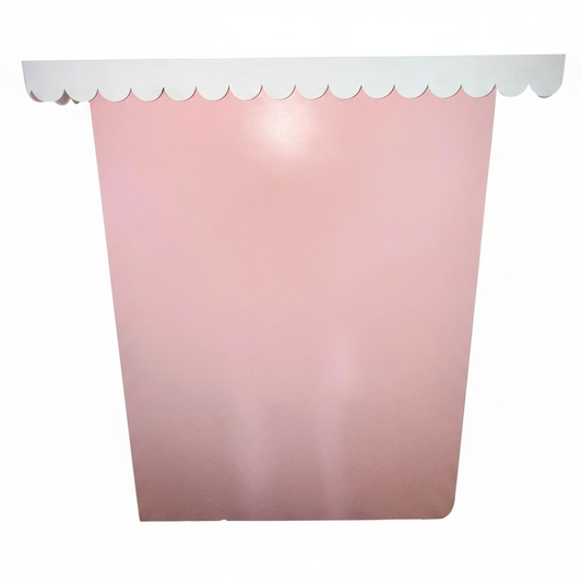 Custom Pink & White Scalloped Retail Counter