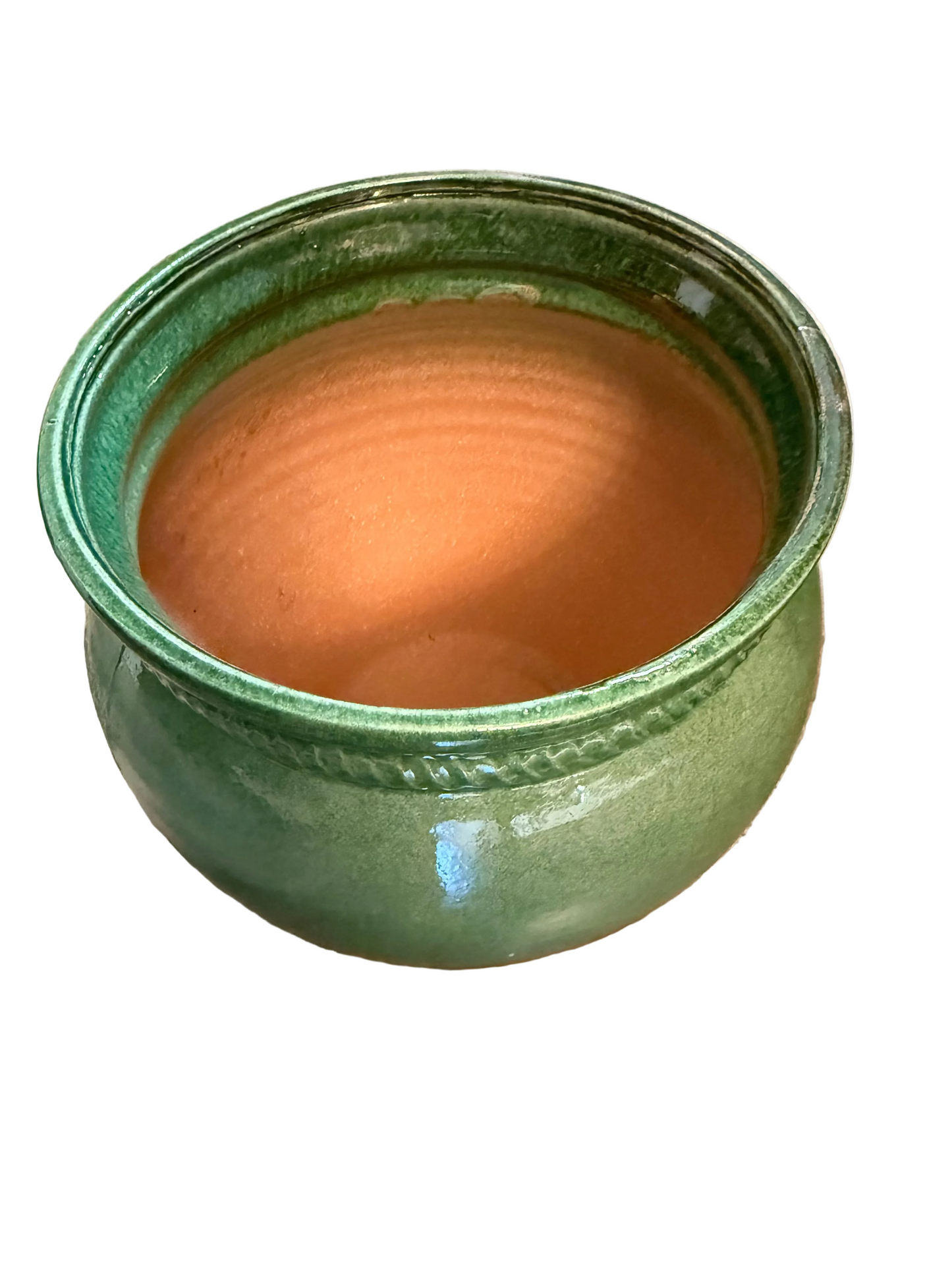 Glazed Green Ceramic Pot