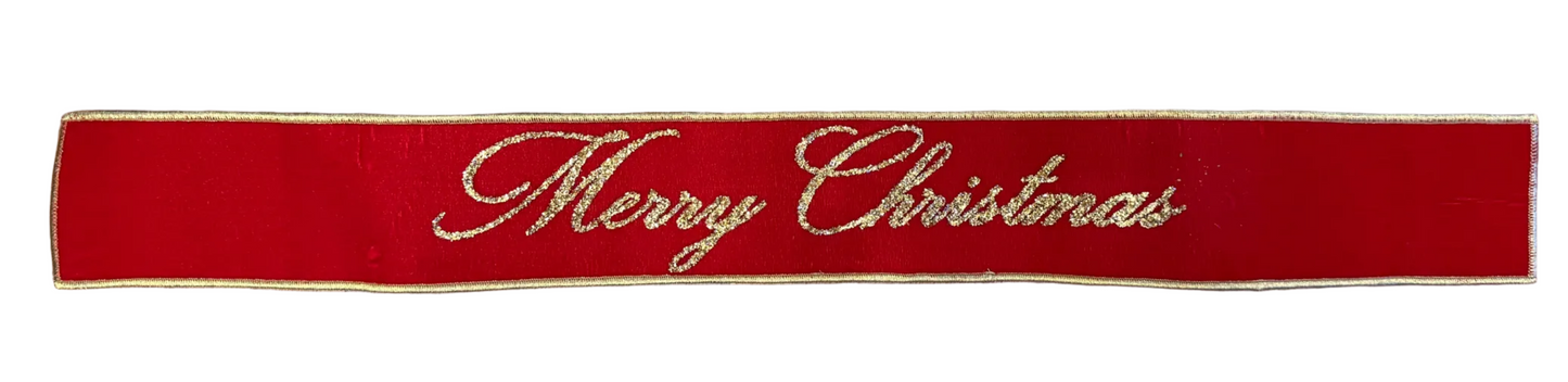 4”x36” Merry Christmas Velvet Banner