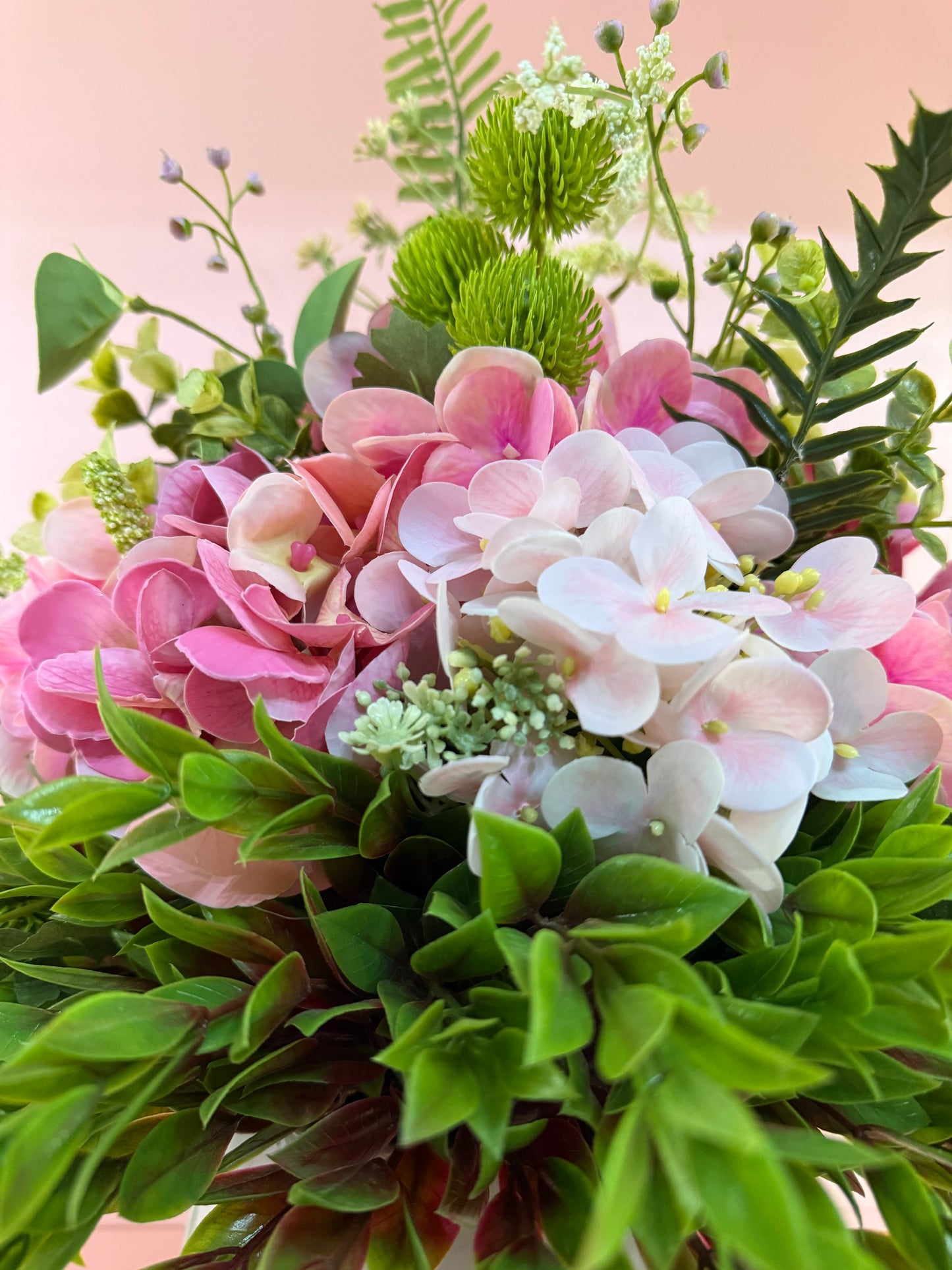Sweet Pink Hydrangea Arrangement