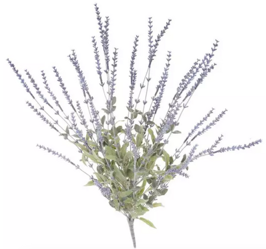 Flocked Lavender Bush
