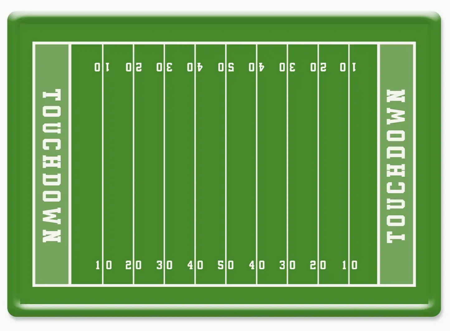 Football Field "Touchdown" Disposable Platter