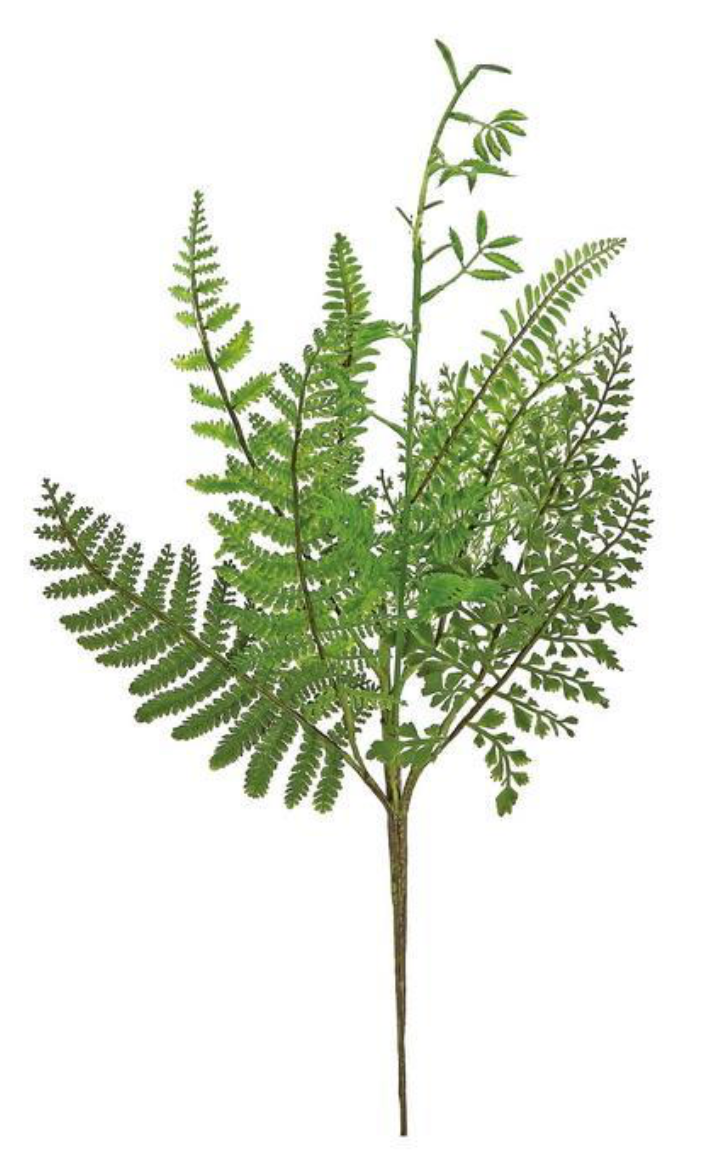 19" GREEN MIXED FERN PICK