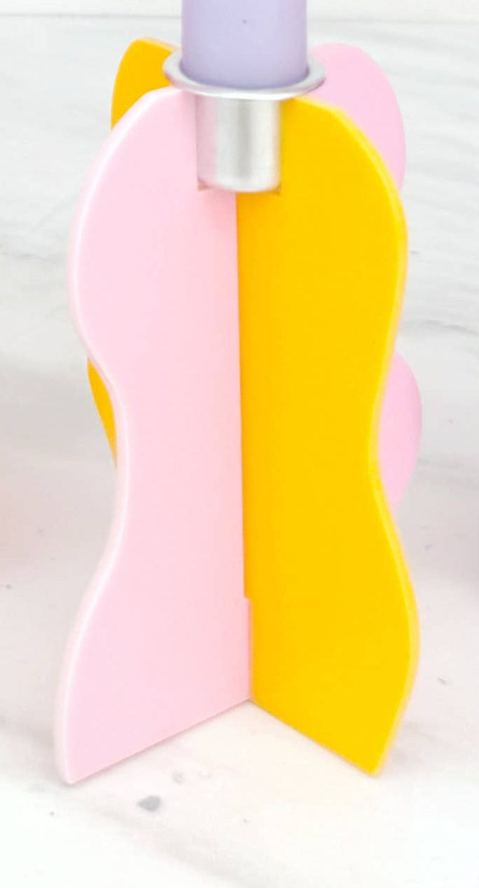 Wavy Acrylic Candle Holders