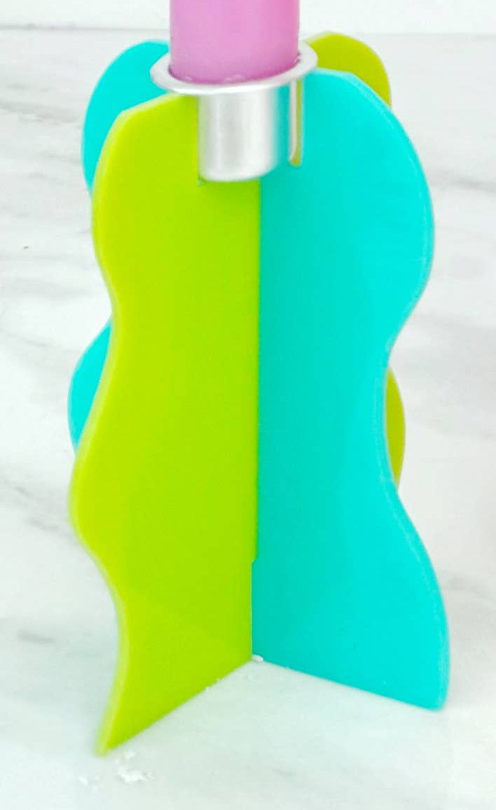 Wavy Acrylic Candle Holders