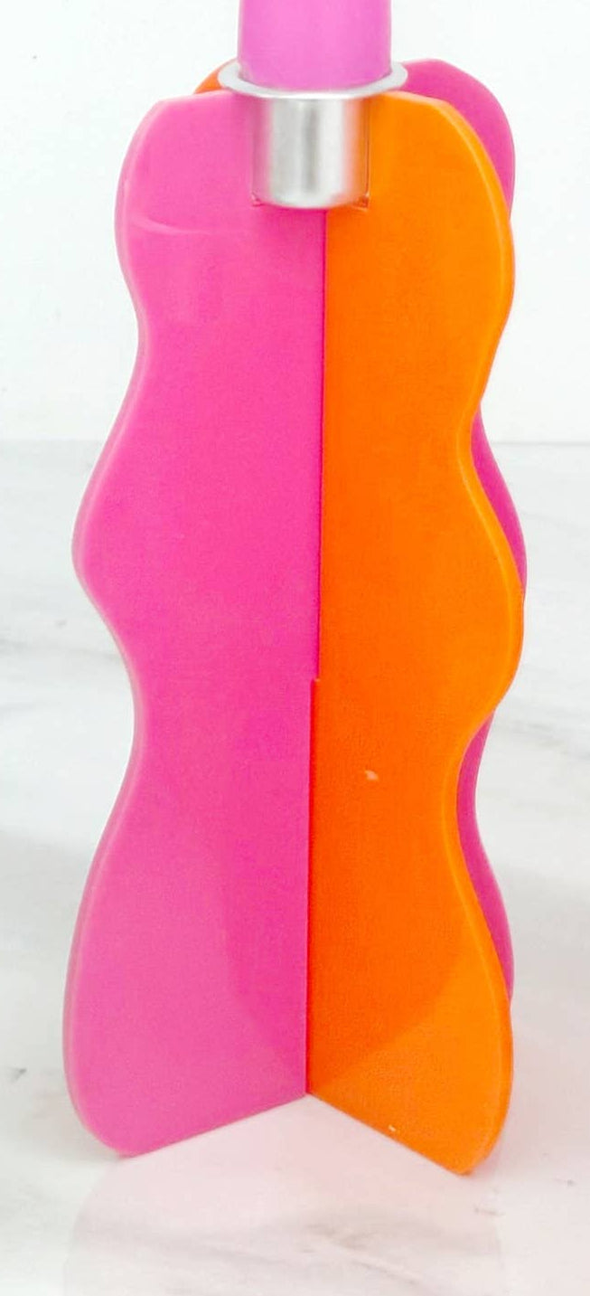 Wavy Acrylic Candle Holders