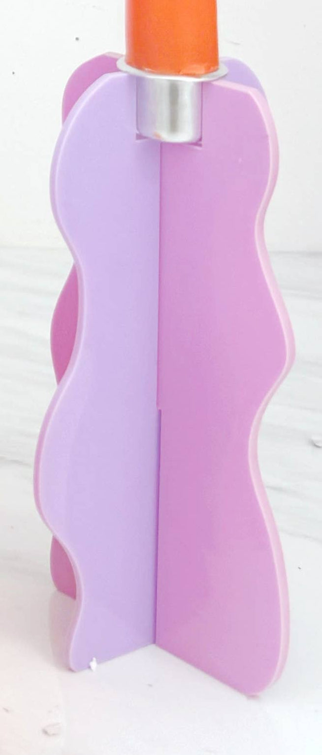 Wavy Acrylic Candle Holders