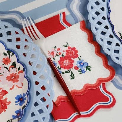 Summer Floral Cocktail Napkins - 16 Per Pack