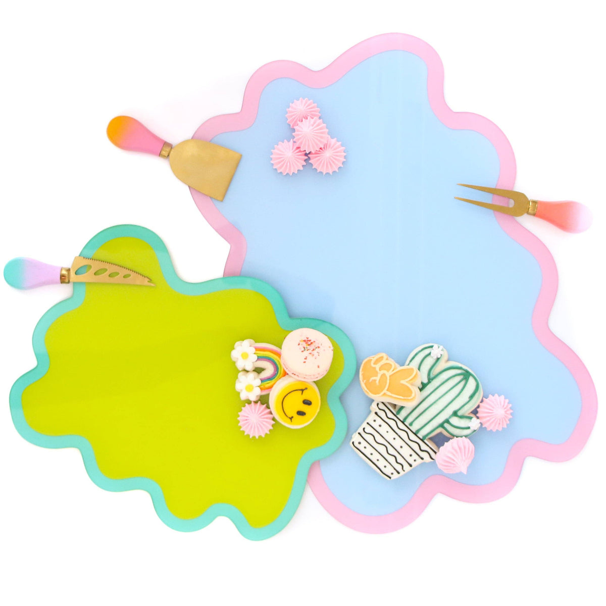 Custom wavy acrylic tray: Large
