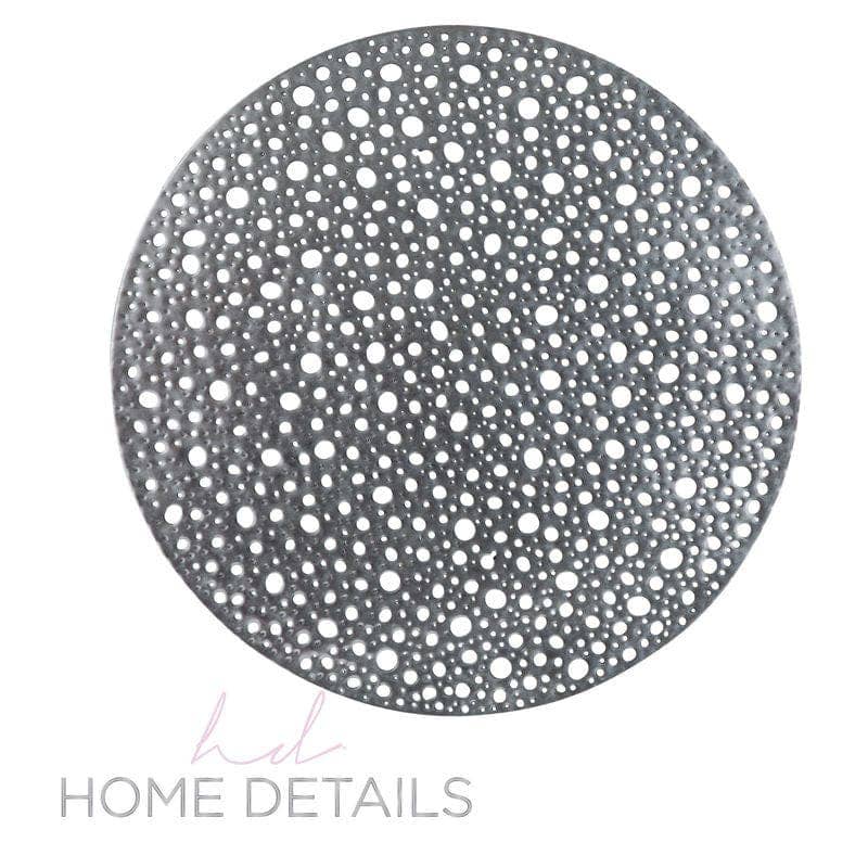 Round Moon Laser Cut Placemat in Silver