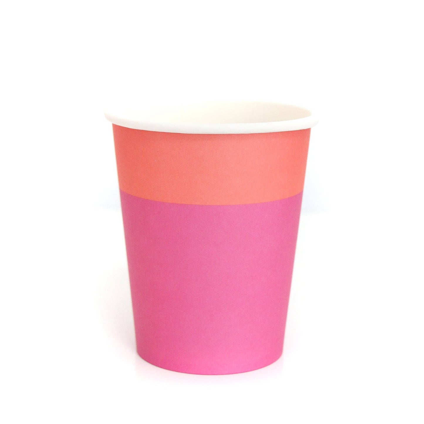 Color Blocked Paper Cups - 8 Pack
